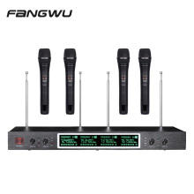 Chinese Good Quality 4 Channels Handheld Mic Wireless Microphones
